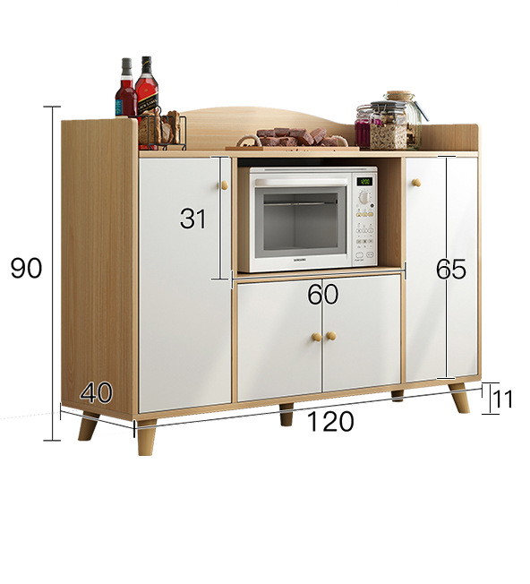 现代简约餐边柜多功能储物柜子带门北欧简易厨房经济型柜子