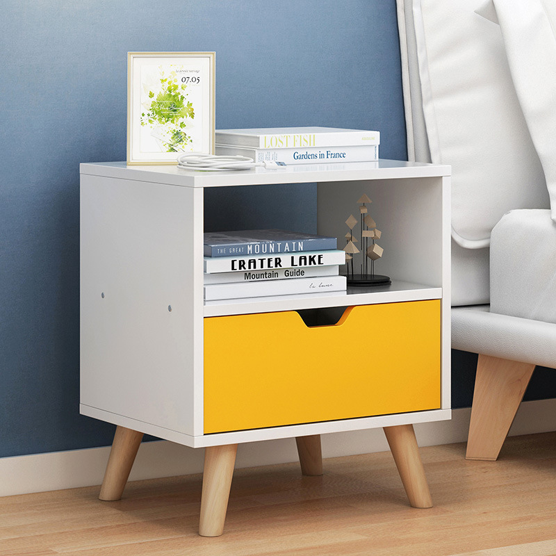 现代电视柜小户型客厅简约经济型欧式组合套装储物家具北欧电视柜：单抽暖白黄斗面