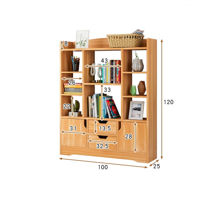 简约现代北欧书柜书架组合落地多功能小书架简易桌上学生用省空间