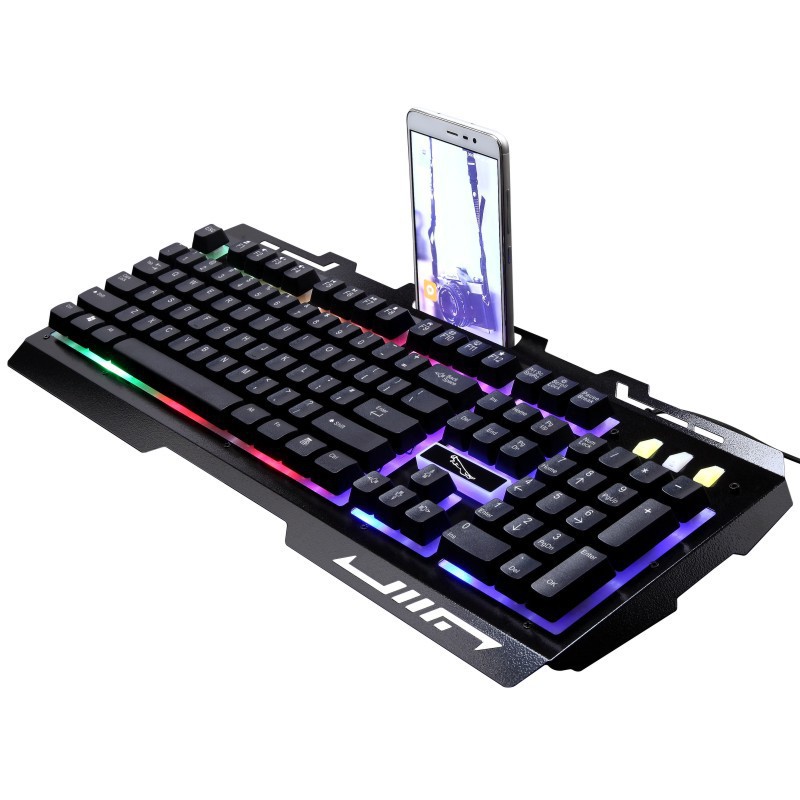 追光豹G700键盘鼠标光悬浮机械手感：G7O0单键盘黑