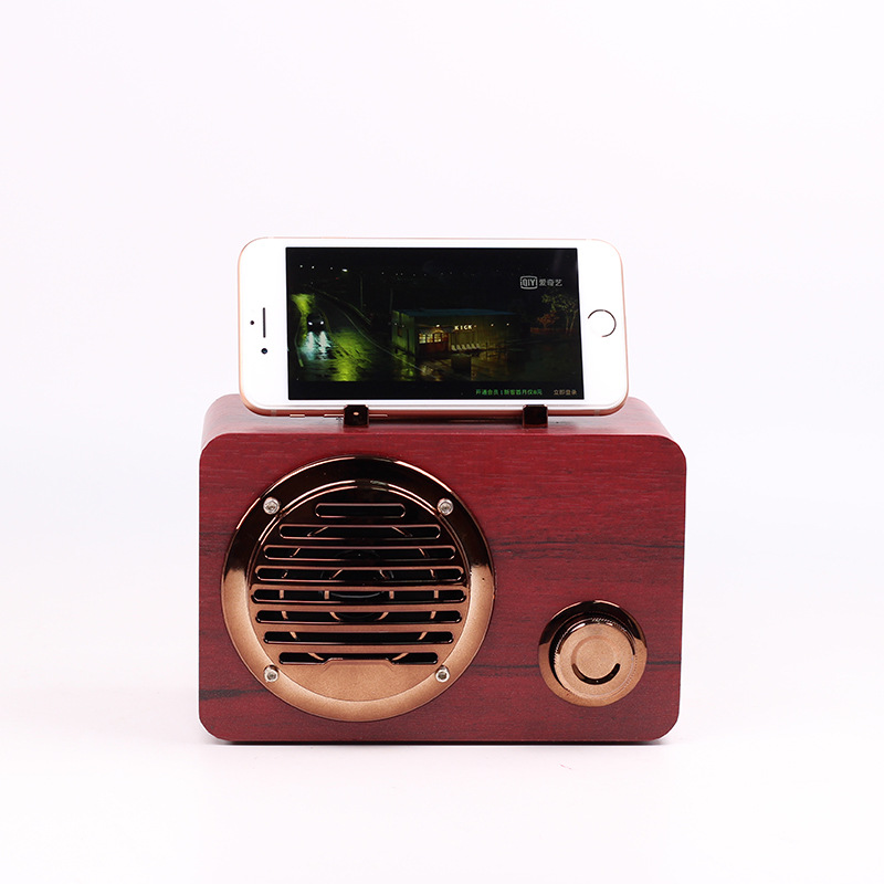 FT3001木质复古蓝牙音箱音响便携式户外音箱智能电脑音响：红木纹
