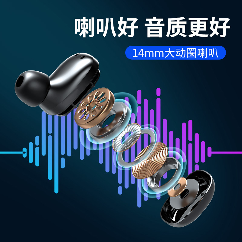 新款T5蓝牙耳机无线双耳配对户外运动跑步入耳耳塞防水超长待机