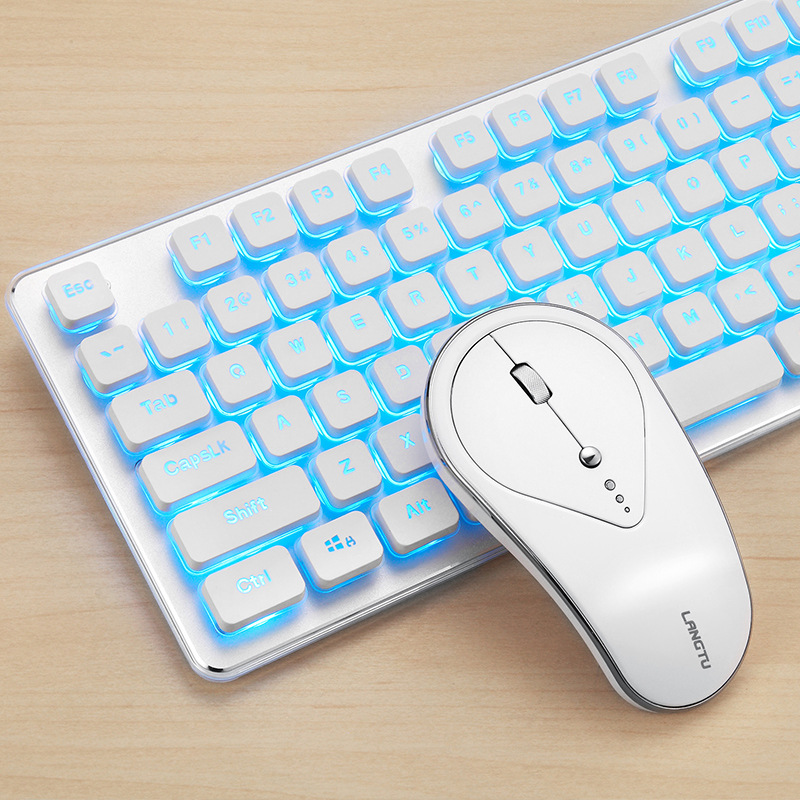 无线键盘鼠标套装游戏办公家用静音真机械手感笔记本电脑键鼠套装