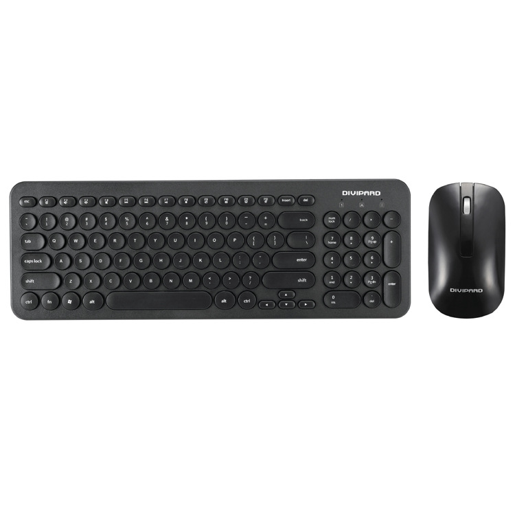 帝王豹KM520超薄静音台式机电脑笔记本2.4G朋克无线键盘鼠标套装：KM520无线套装（黑色）