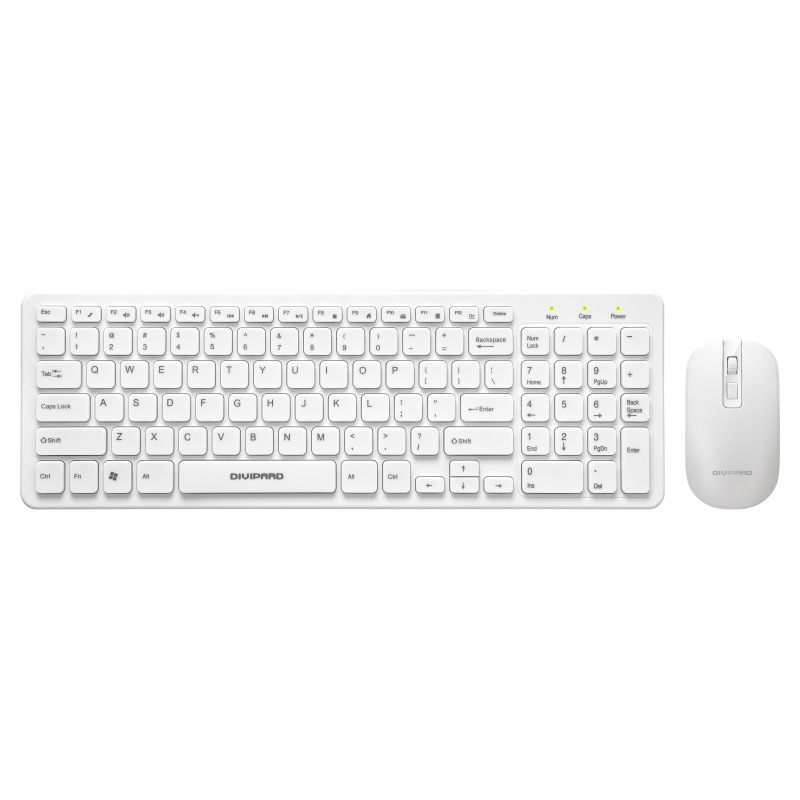 帝王豹KM530巧克力超薄商务键盘鼠标套件 电脑笔记本无线键鼠套装：帝王豹KM530白色