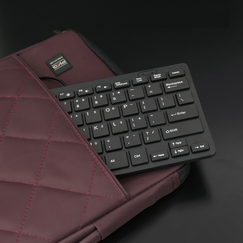 台式电脑笔记本有线usb巧克力十寸小键盘