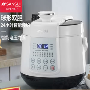日本SANSUI 双胆大容量电脑款电压力锅全自动智能饭煲饭锅家用6L