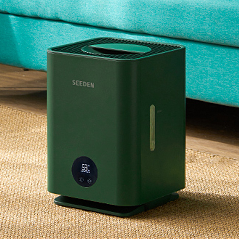 SEEDEN西点无雾加湿器家用静音卧室空调蒸发式小型空气绿色大容量：绿色