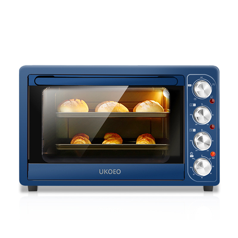 UKOEO家宝德D1家用电烤箱多功能烘焙蛋糕全自动小型大容量烤箱32L：蓝色