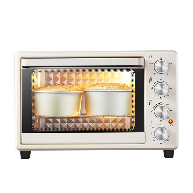 UKOEO家宝德D1家用电烤箱多功能烘焙蛋糕全自动小型大容量烤箱32L：米色