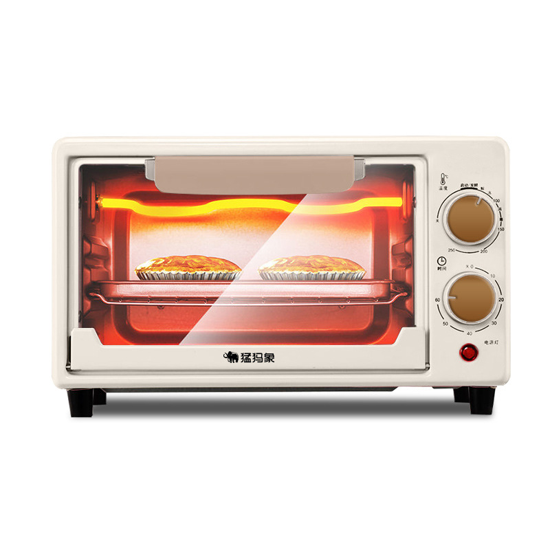 UKOEO家宝德D6烤箱家用小型全自动电烤箱多功能烘焙12L1-2人烘烤：米白色