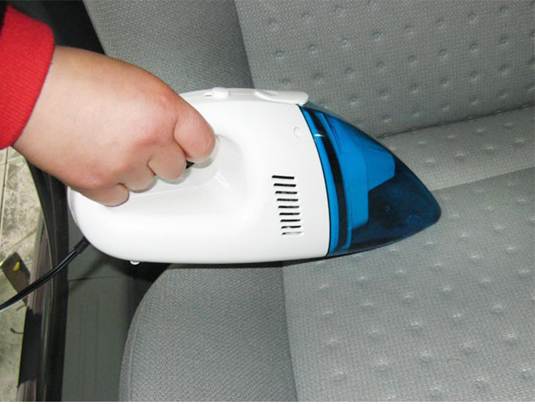 小号蓝白吸尘器车载吸尘器 干湿两用迷你车用吸尘器 汽车吸尘器
