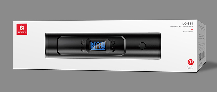 新款无线充气泵智能数显多功能充气泵USB 6000mAh持久续航充气泵