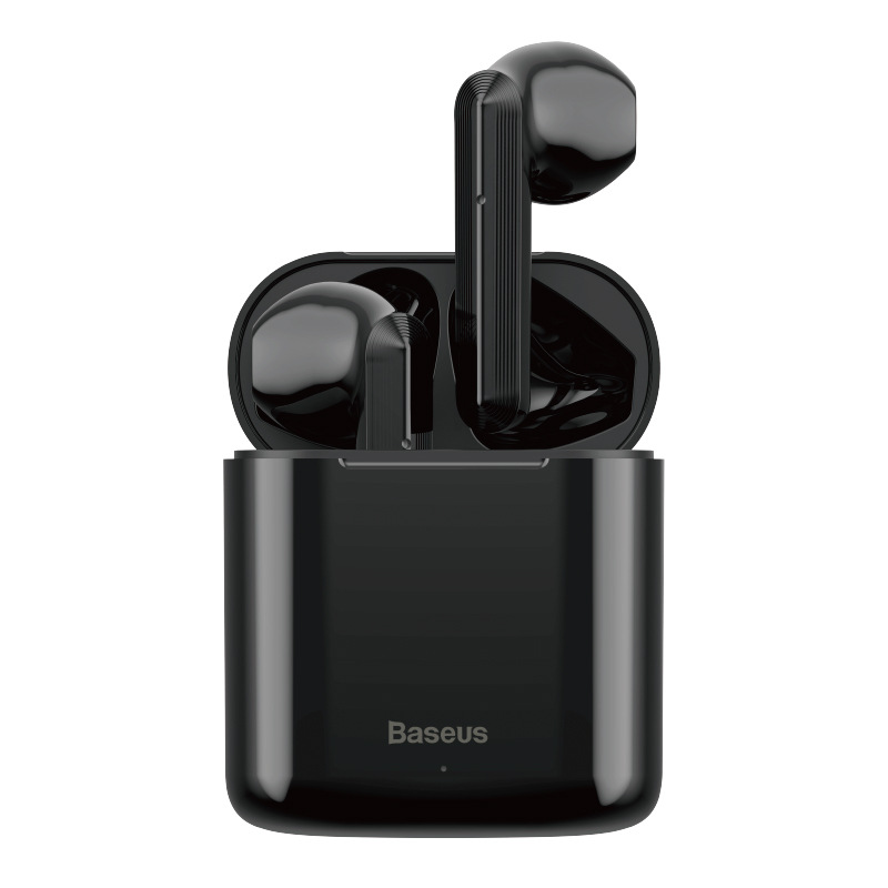 W09无线蓝牙耳机5.0 TWS耳机触控通话耳机户外运动音乐耳机：黑色