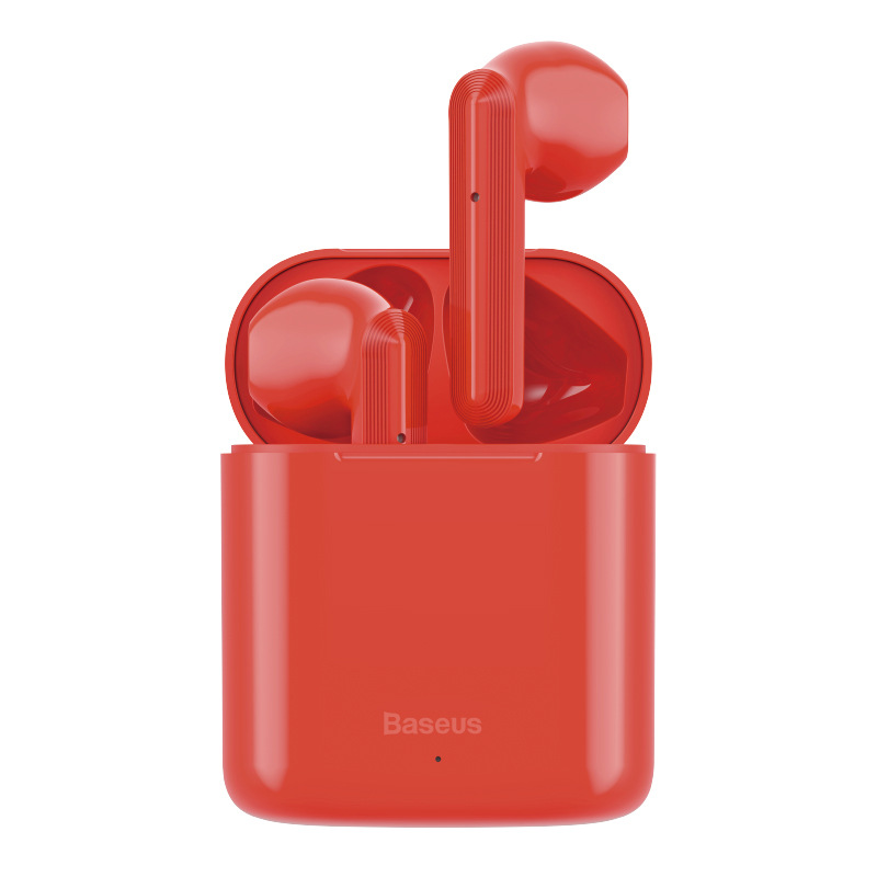 W09无线蓝牙耳机5.0 TWS耳机触控通话耳机户外运动音乐耳机：红色