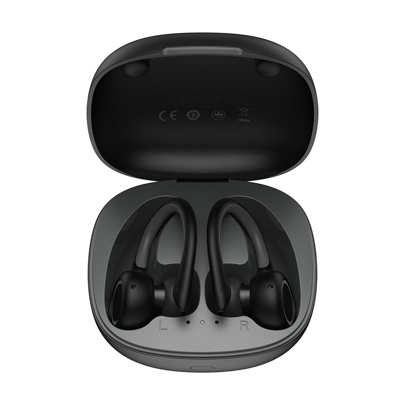 Encok TWS真无线蓝牙耳机可拆卸挂耳式数显入耳式无线充耳机：
（挂耳式+无线充）黑色