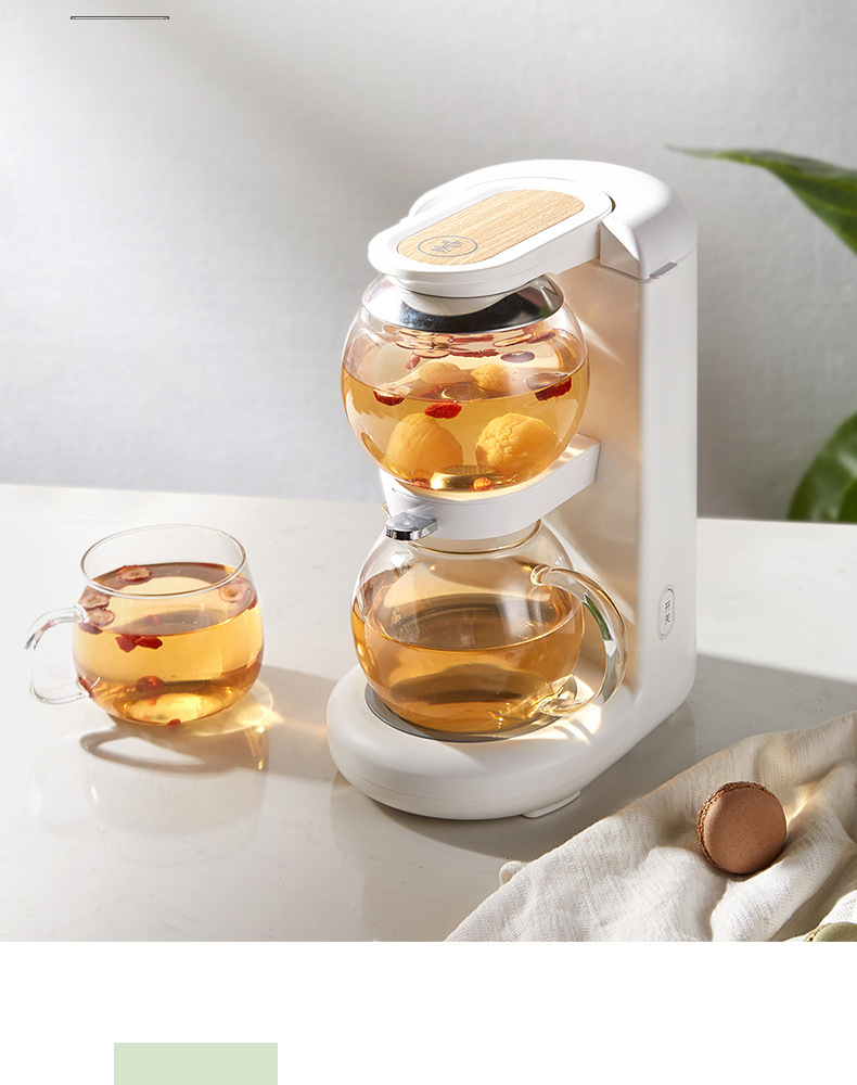 鸣盏煮茶器养生沙漏壶mini办公室小型家用多功能泡花煮茶壶茶饮机