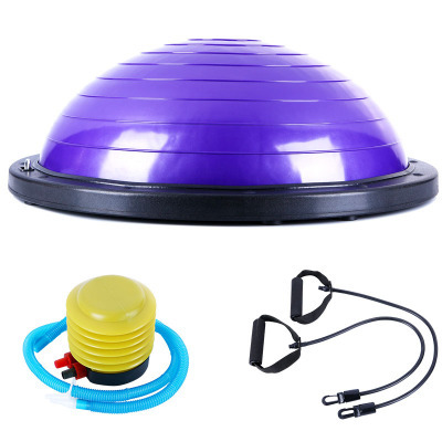 波速球健身球瑜伽球平衡球瑜伽半球bosuball运动健身瑜伽辅助用品：紫色平纹