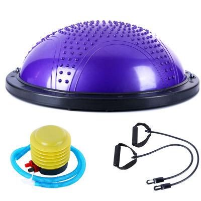 波速球健身球瑜伽球平衡球瑜伽半球bosuball运动健身瑜伽辅助用品：紫色按摩点