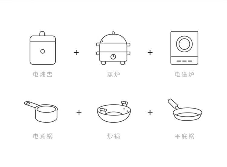 生活元素折叠电煮锅便携式多功能电热火锅旅行烧烤一体锅J2-H02