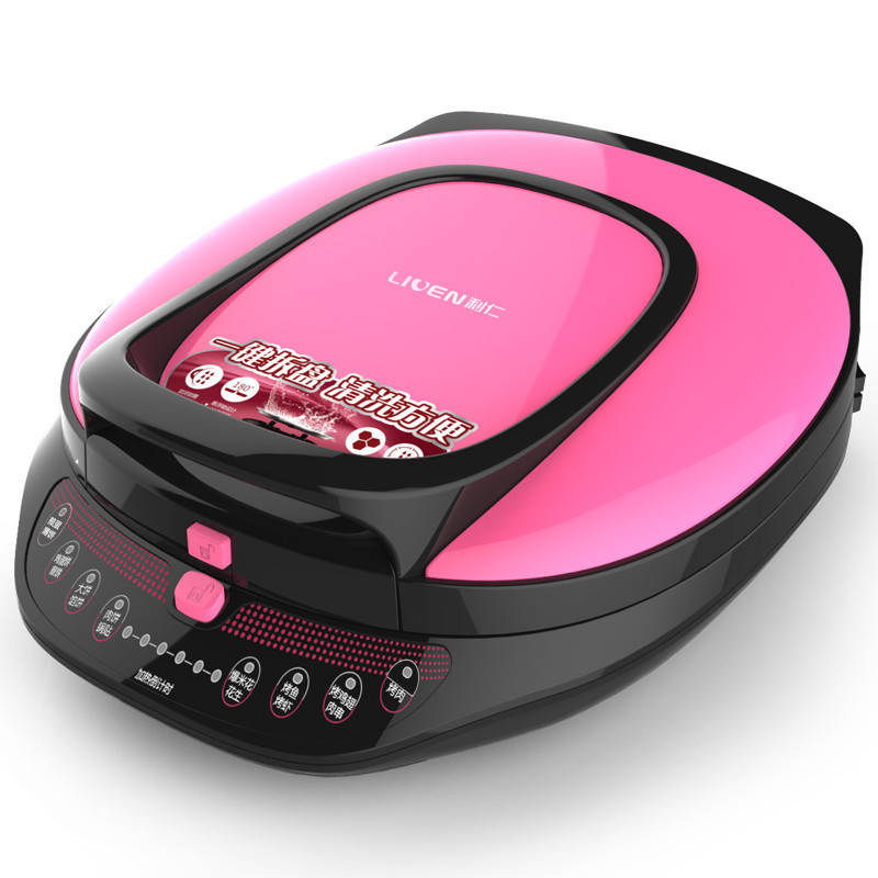 利仁LR-D3001电饼铛双面悬浮加热可拆洗电饼档家用蛋糕机：粉色