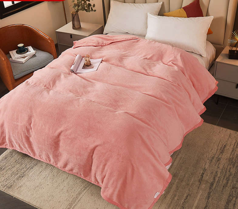加绒床单珊瑚绒毯厂家批发纯色保暖毛毯冬季沙发双人毯子加厚