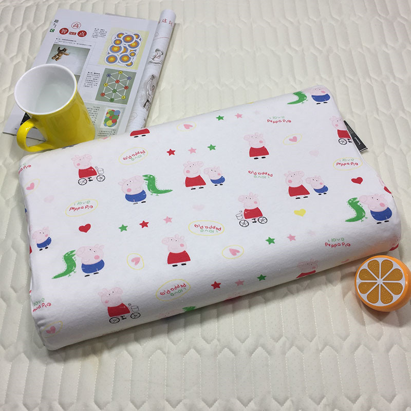 泰国天然儿童乳胶枕卡通学生记忆枕护颈椎枕头枕芯会销礼品枕：5小猪佩奇