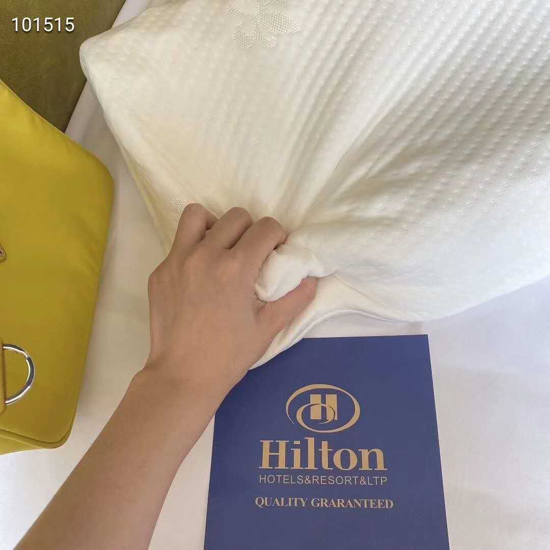希尔顿酒店宾馆乳胶枕头泰国天然乳胶记忆枕芯家用保健护颈椎枕心