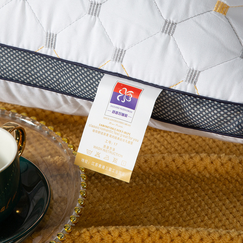 新款羽丝棉枕头家用宾馆单人枕芯柔软舒适靠枕