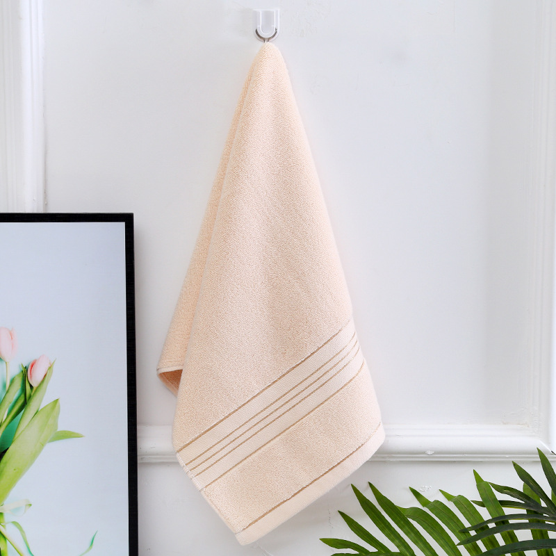 毛巾 棉毛巾 柔软吸水洗脸巾 家用加厚成人毛巾：米色