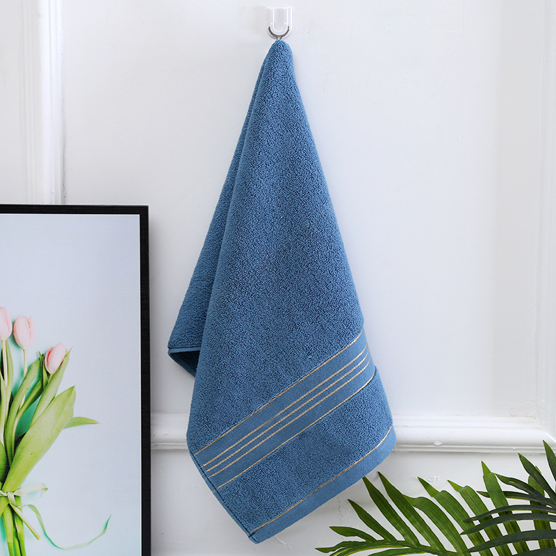 毛巾 棉毛巾 柔软吸水洗脸巾 家用加厚成人毛巾：蓝色