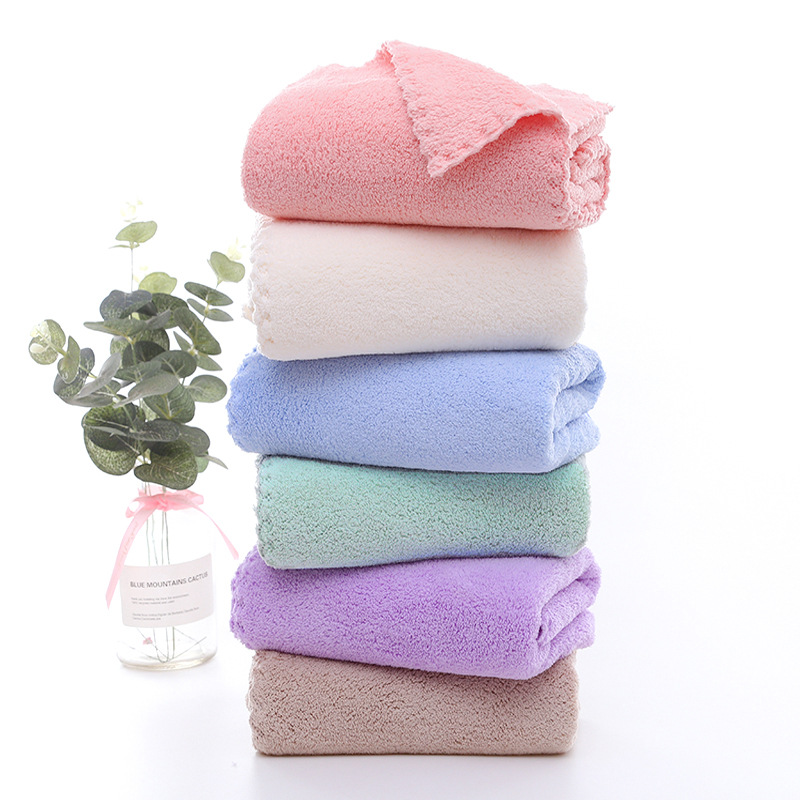 洗脸巾纤维干发巾美容巾家居日用柔软吸水面巾珊瑚绒毛巾