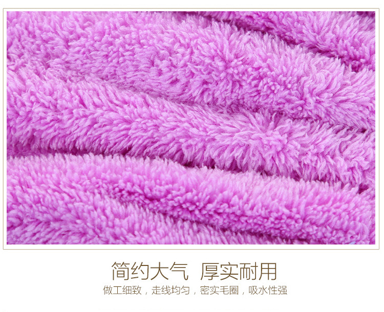 韩国加厚珊瑚绒干发帽 78*29cm强吸水浴帽 韩版超细纤维干发帽
