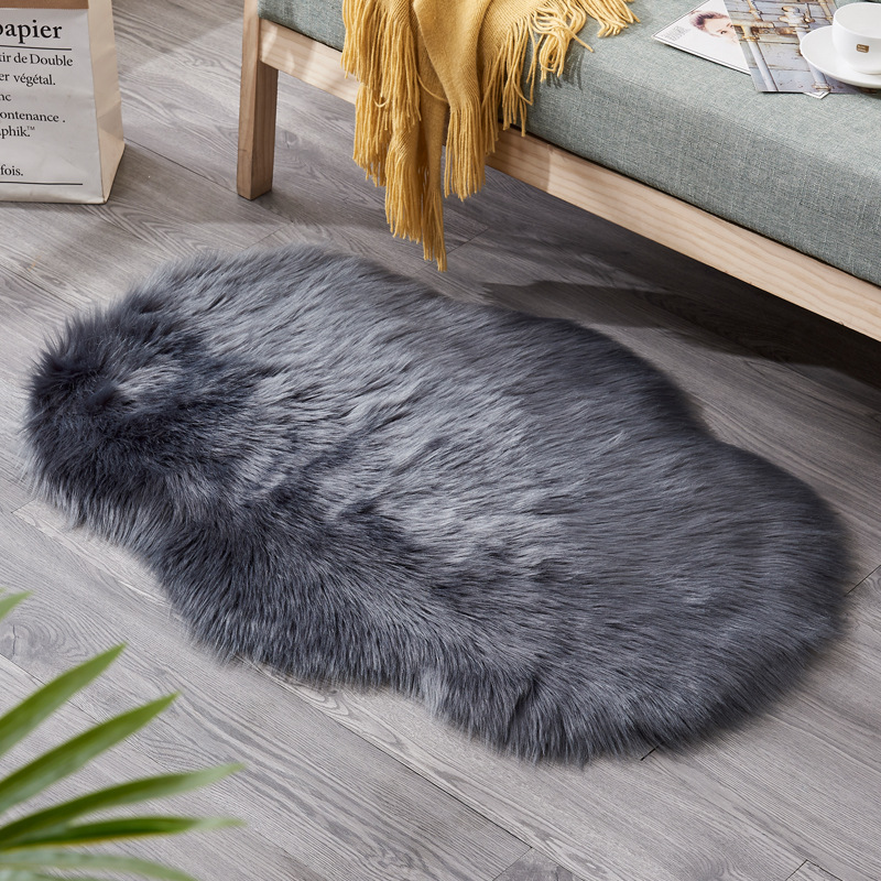 爆款地毯家用防寒防滑不规则茶几地垫沙发坐垫：深灰色0