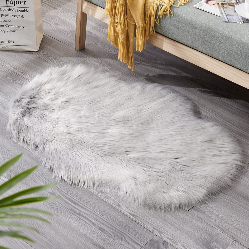 爆款地毯家用防寒防滑不规则茶几地垫沙发坐垫：浅灰色0