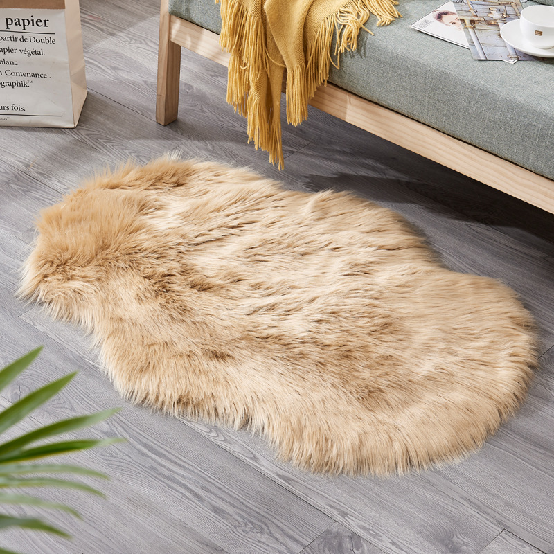 爆款地毯家用防寒防滑不规则茶几地垫沙发坐垫：卡其色0