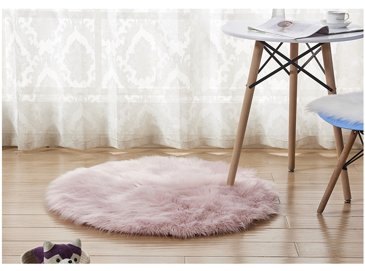 长毛绒地毯瑜伽地垫床边脚垫仿澳洲仿羊毛地毯家用装饰