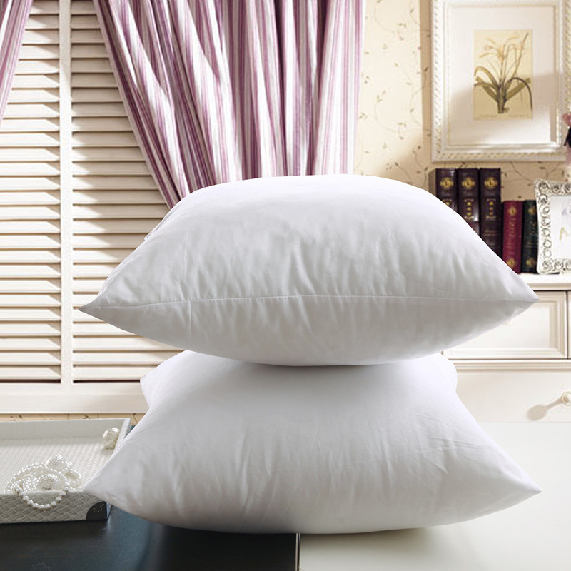 磨毛枕芯羽丝棉靠垫芯抱枕芯沙发靠背方枕头：白色磨毛芯子