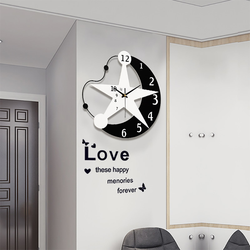 装饰钟表创意挂钟 客厅个性时尚艺术时钟 现代简约静音卧室石英钟