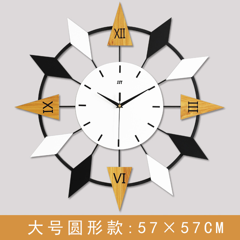 现代简约钟表家用时钟挂钟客厅个性创意时尚大气北欧艺术静音挂表：JT18129-1-57