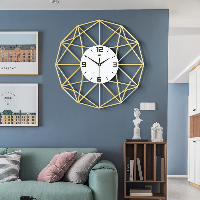 北欧式钟表挂钟客厅创意个性挂钟简约墙壁装饰钟表石英钟：JT1924B-50