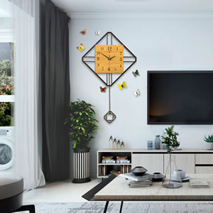 创意时钟北欧现代简约大气钟表设计感挂钟客厅时钟大气潮流个性钟