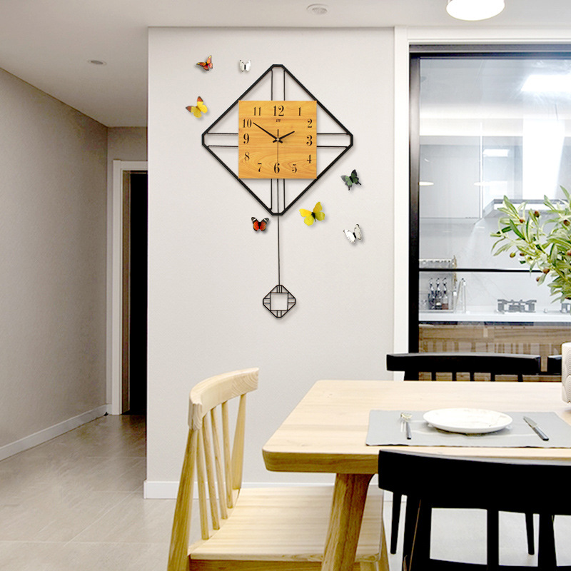 创意时钟北欧现代简约大气钟表设计感挂钟客厅时钟大气潮流个性钟
