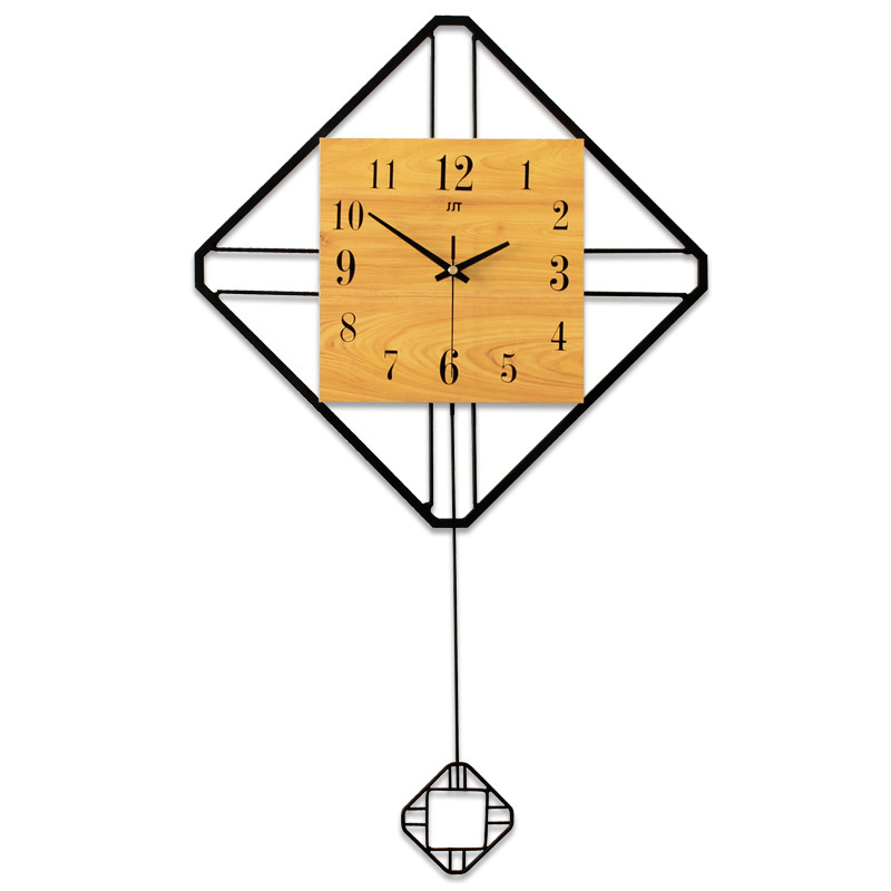 创意时钟北欧现代简约大气钟表设计感挂钟客厅时钟大气潮流个性钟：黑色