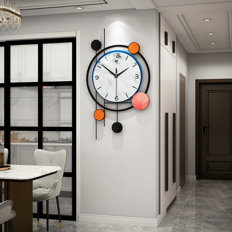 北欧简约时尚钟表挂钟客厅家用创意现代网红挂表装饰轻奢时钟挂墙