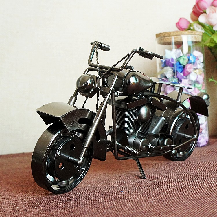 特价大号金属手工创意DIY铁艺摩托车模型 摆件工艺家居装饰品礼品：M190黑色