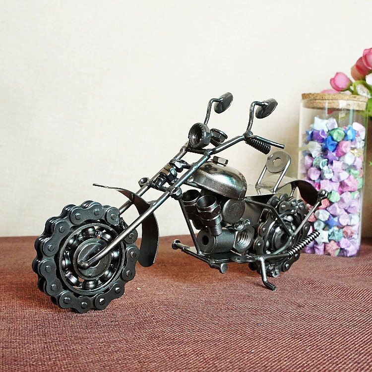 特价大号金属手工创意DIY铁艺摩托车模型 摆件工艺家居装饰品礼品：M92黑色