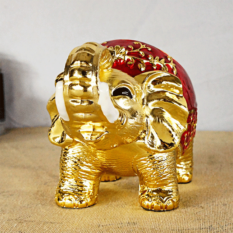 东南亚5D大象烟灰缸创意个性潮流球形带盖金属多功能办公家居客厅