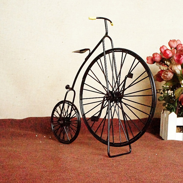 复古做旧古老的脚踏车自行车模型摆件家居装饰品
