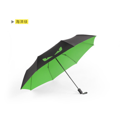 韩国创意伞定制太阳伞男女折叠黑胶晴雨伞两用防晒防紫外线遮阳伞